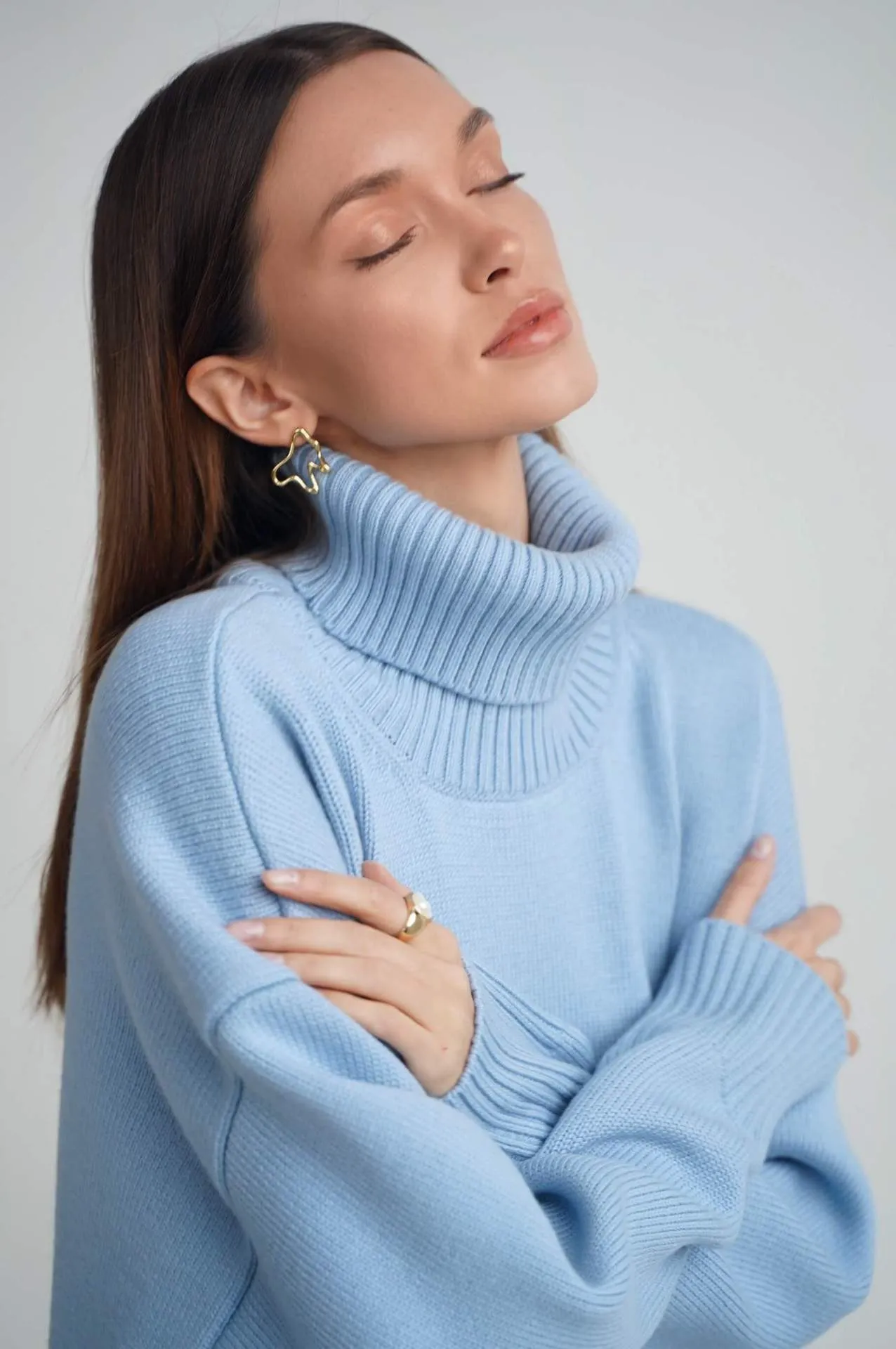 Heidi Mode | Lieblicher Winter Hoher Kragen Pullover